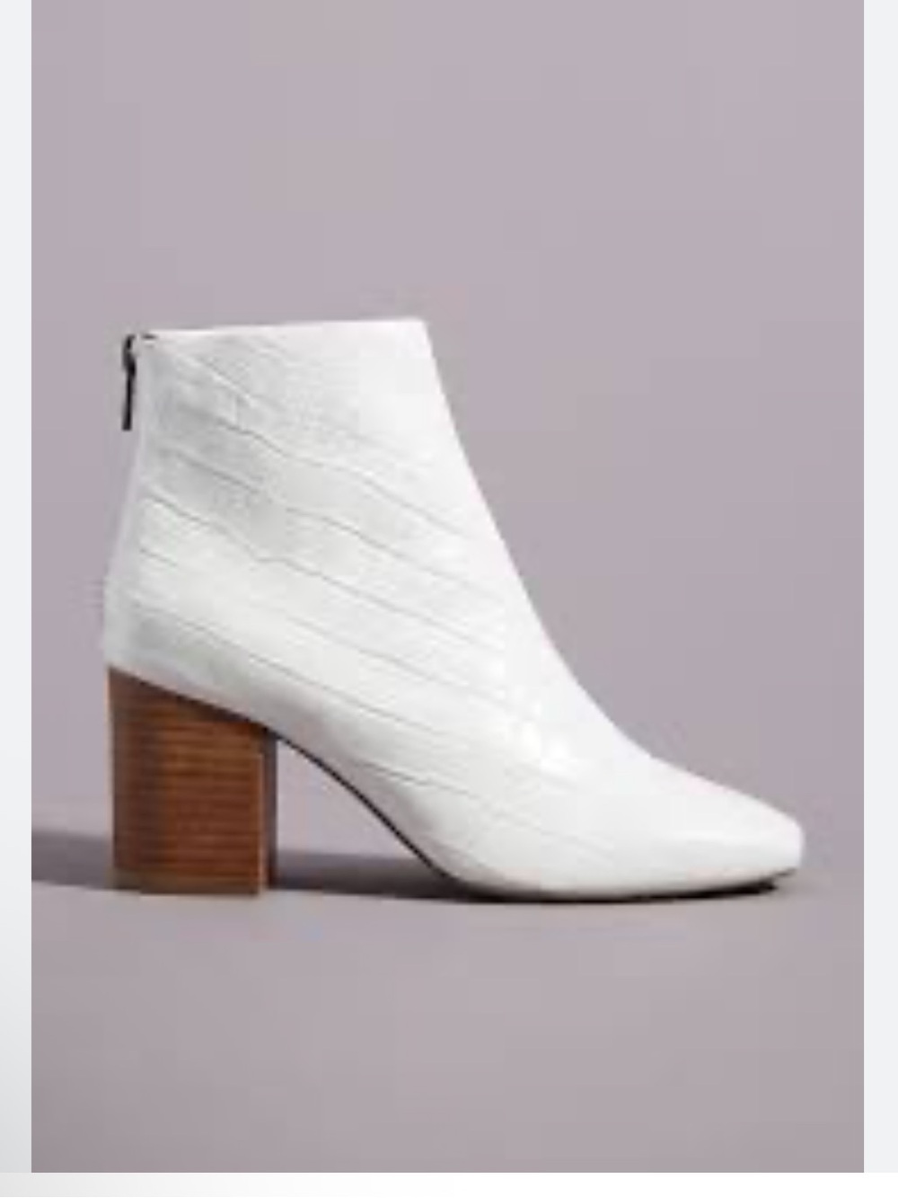 Anthropologie Liendo by Seychelles Midi Ankle White Boots. SZ9